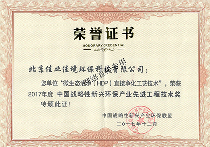 2017中國(guó)戰(zhàn)略性新興環(huán)保產(chǎn)業(yè)先進(jìn)工程技術(shù)獎(jiǎng)